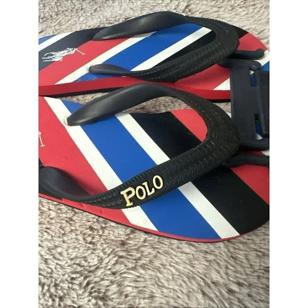 Polo Ralph Lauren Kids Flip Flops Black Size 1 Sandal